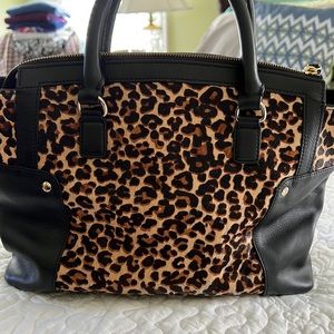 COPY - Talbots Leather & Leopard Purse,with 2 handles and Zip closure.Never use…